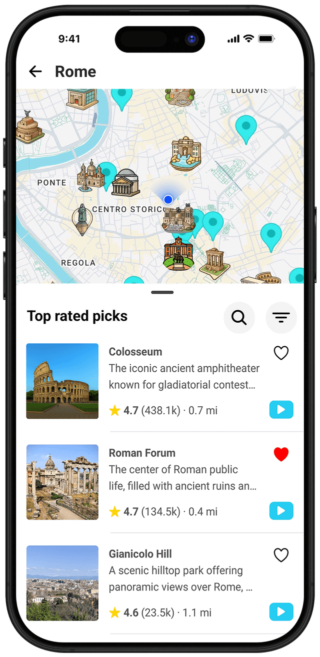 Travi app screenshot
